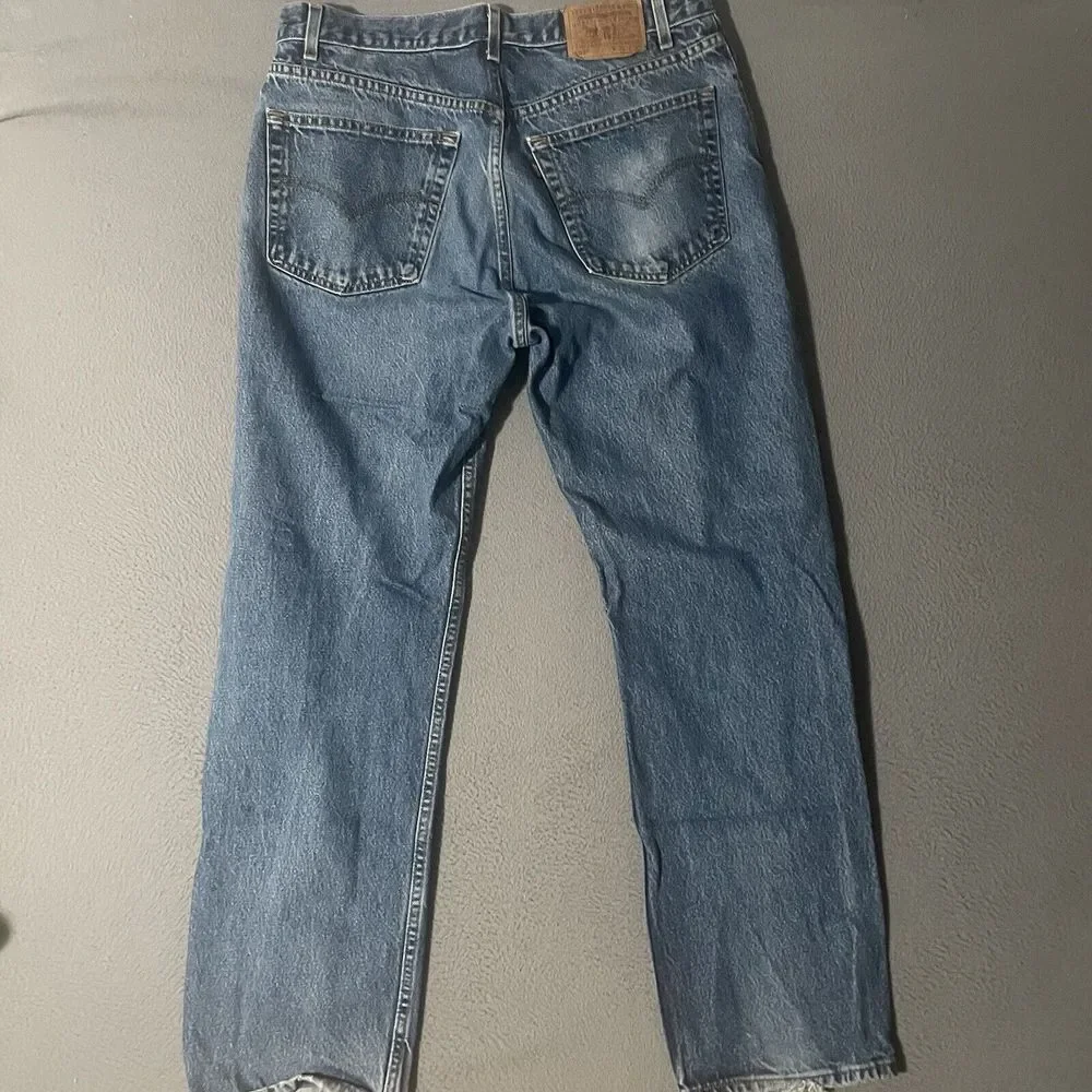 Vintage Levis Jeans Mens‎ 38x30 Blue 505 Denim Pants High Rise Straight Y2K